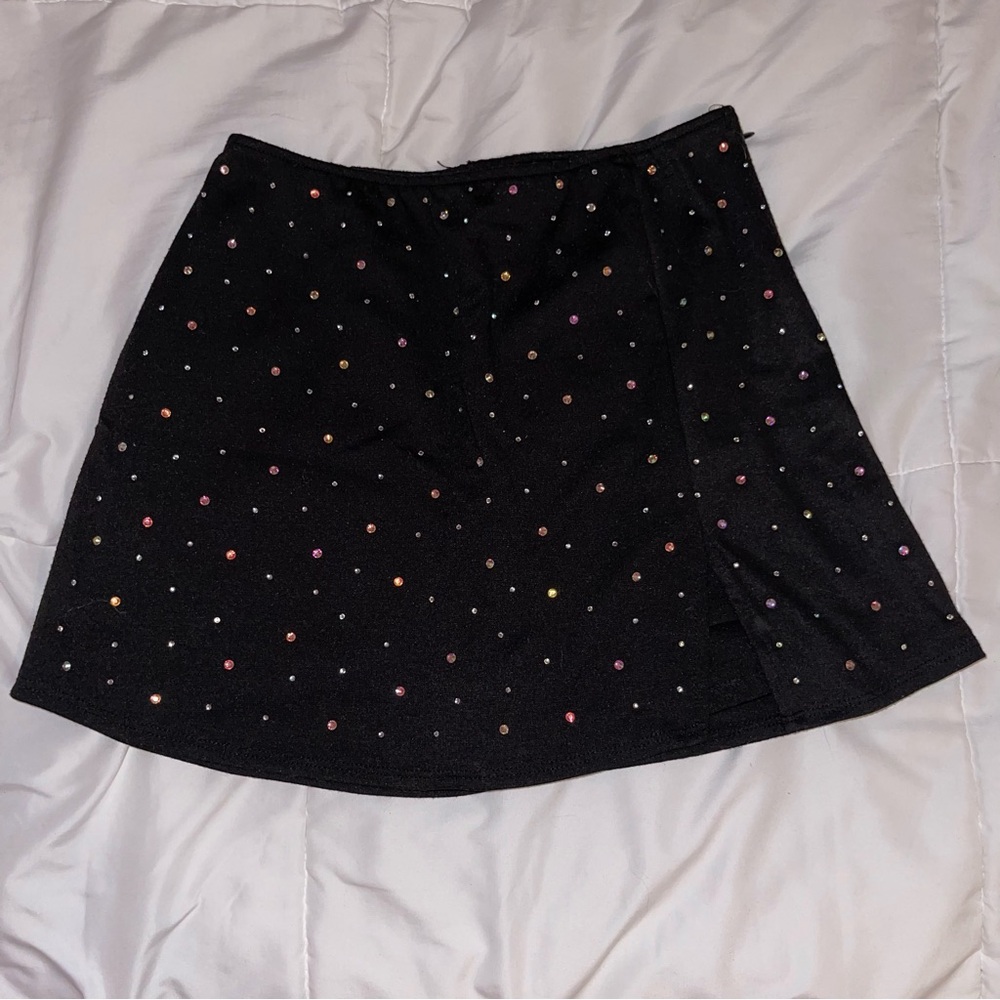 Black Bedazzled Skort